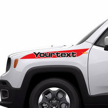 2-farbiger Jeep Renegade Hood Stripe Graphic Vinyl-Aufkleber auf der Seite 2