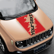 Schriftzug Splash Splatter Stil Motorhauben Vinylaufkleber für Jeep Renegade 2