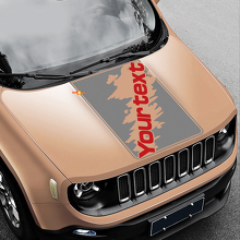Schriftzug Splash Splatter Stil Motorhauben Vinylaufkleber für Jeep Renegade 3