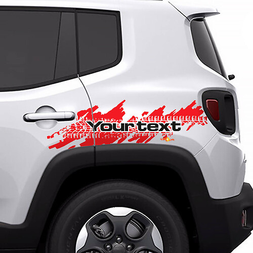 Abgegriffener Reifen Spritzschutz Heckseiten-Grafik Vinyl-Aufkleber für Jeep Renegade