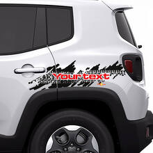 Abgegriffener Reifen Spritzschutz Heckseiten-Grafik Vinyl-Aufkleber für Jeep Renegade 3