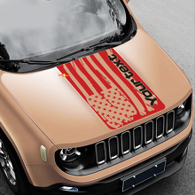 Abgenutzter US-Flaggen-Hauben-Vinylaufkleber für Jeep Renegade 3