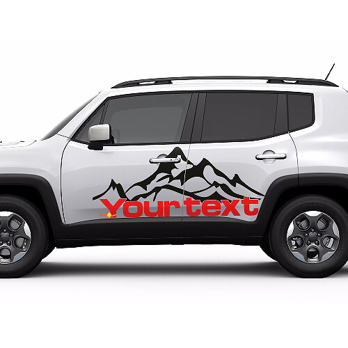 Mountain Style Türseiten-Grafik Vinyl-Aufkleber Decal für Jeep Renegade