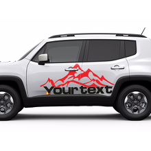Mountain Style Türseiten-Grafik Vinyl-Aufkleber Decal für Jeep Renegade 3