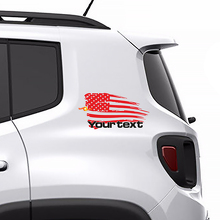 Abgenutzter amerikanischer Flaggen-Heckseitenaufkleber aus Vinyl für Jeep Renegade 2