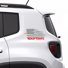 Abgenutzter amerikanischer Flaggen-Heckseitenaufkleber aus Vinyl für Jeep Renegade 3
