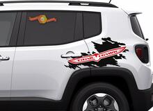 Jeep Renegade Cherokee Trail Hawk Side Splash Splatter Logo Grafik Vinyl Aufkleber Aufkleber 2 Farben
 2