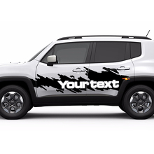Windschutzscheiben-Banner Grafik Seiten-Splash Kratzer Grafik Vinyl Aufkleber Decal für Jeep Renegade 6
