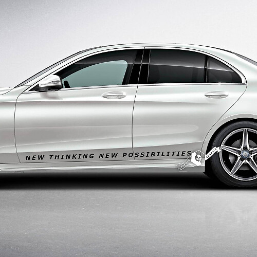 Neues Denken Neue Möglichkeiten Seiten-Vinylaufkleber für Mercedes-Benz