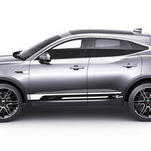 Jaguar E-Pace Seitliche untere Streifen Türen Grafiken Aufkleber Logo Sticker
 2
