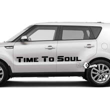 Paar Schriftzug Time To Soul Emblem Logo Aufkleber Aufkleber Vinyl für Kia Soul
 2
