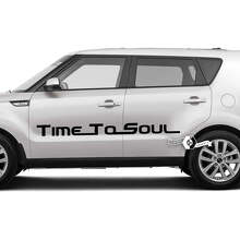 Paar Schriftzug Time To Soul Emblem Logo Aufkleber Aufkleber Vinyl für Kia Soul
 3