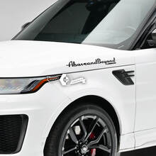 Paar Schriftzug Aufkleber Aufkleber Emblem Logo Vinyl Above And Beyond für Land Rover Range Rover
 3