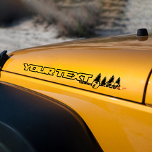 Paar Offroad-Vinyl-Motorhaubenaufkleber im Forest-Stil für Jeep Wrangler_3
