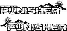 Individuelle Text-Mountain-Style-Motorhauben-Vinylaufkleber Paar für Jeep Wrangler_2