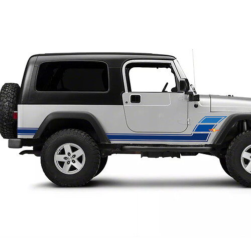 Seite Retro Vintage Vinyl -Aufkleber Aufkleber Jeep Wrangler Rubicon Unlimited
