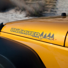 Forest Off Road Stil Unlimited Vinyl Motorhaubenaufkleber Decals für Jeep Wrangler 2