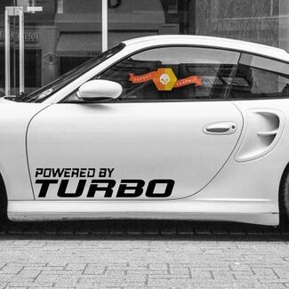 Powered By TURBO Aufkleber Aufkleber Vinyl Racing Car Emblem Passend für Porsche 911 996 PT16