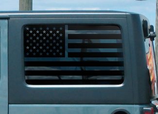2x Jeep Hardtop Flaggenaufkleber Regular USA American Wrangler JKU Window