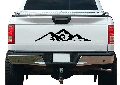 Berg Natur Wald Grafik Aufkleber Decal Vinyl 2 Passt für Heckklappe Anhänger Wohnmobil Camper