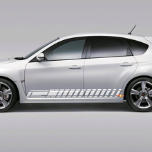 Kariertes Vinyl-Streifen-Set für die Seitenverkleidung des Subaru Impreza Hatchback WRX STI 2007-12_2