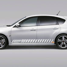 Seitlicher Streifen Vinyl-Aufkleber Satz für Subaru Impreza Hatchback WRX STI 2007-2012_2