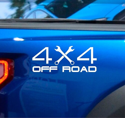 4X4 Offroad Schraubenschlüssel Stil Seiten Vinyl Aufkleber Sticker