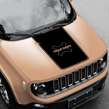 Benutzerdefinierte Schriftzug Motorhauben-Vinylaufkleber für Jeep Renegade 3