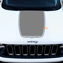 Benutzerdefinierte Beschriftung im Hawk-Style Grafik-Vinyl-Kapuzendekor-Aufkleber für Jeep Cherokee 2