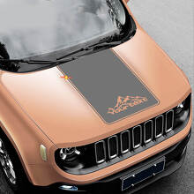 Individuelle Vinyl-Aufkleber in Mountain-Style für die Motorhaube des Jeep Renegade_2