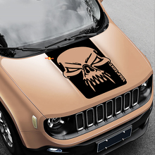 Totenkopf-Grunge-Grafik Motorhauben-Vinylaufkleber Seitenaufkleber für Jeep Renegade 3