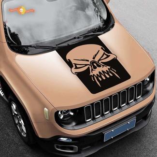 Jeep Renegade Hood Skull Grunge Graphics Vinyl Aufkleber Aufkleber Seite SUV
