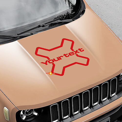 Logo Vinyl Grafikaufkleber Haube Seite Tarnung für Jeep Renegade
