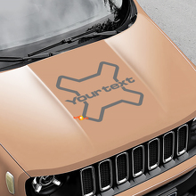 Logo Vinyl Grafikaufkleber Haube Seite Tarnung für Jeep Renegade 2