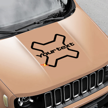 Logo Vinyl Grafikaufkleber Haube Seite Tarnung für Jeep Renegade 3