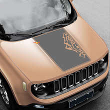 Mountain Graphic Schriftzug Motorhauben Vinylaufkleber für Jeep Renegade 2