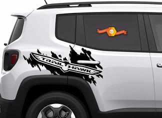 Jeep Renegade Cherokee Trailhawk TrailHawk Side Splash Logo Grafik-Vinyl-Aufkleber