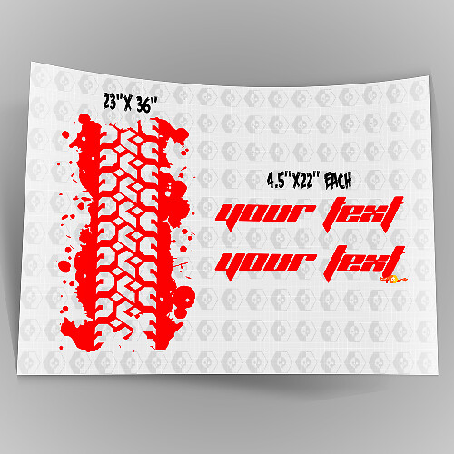 Reifen-Trace-Grafik Buchstaben Hauben Vinyl Aufkleber Set für Jeep Wrangler TJ LJ JK