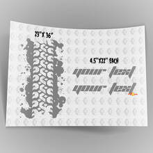 Reifenprofil Individuelle Text Motorhauben Vinyl-Aufkleber-Kit für Jeep Wrangler_2