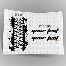 Reifen-Trace-Grafik Buchstaben Hauben Vinyl Aufkleber Set für Jeep Wrangler TJ LJ JK 3