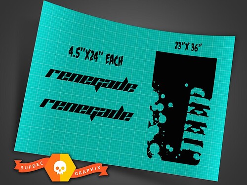 Jeep Wrangler 3-tlg. Blackout Hood Decal Kit Nr. 7 – Vinyl-Aufkleber Renegade TJ LJ JK