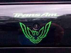 Kofferraumschloss Vogel Aufkleberset für Pontiac Firebird Trans Am WS6