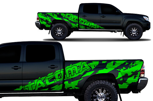 Markenbedruckter Torn-Stil Seiten-Vinylaufkleber für Toyota Tacoma 2005-2018_1