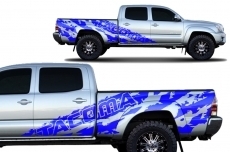 Markenbedruckter Torn-Stil Seiten-Vinylaufkleber für Toyota Tacoma 2005-2018_2