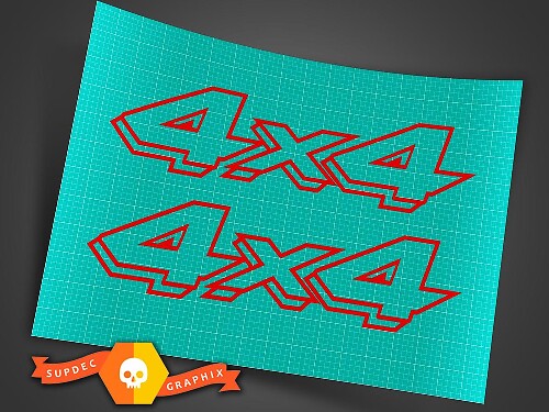 4X4 Umriss Offroad Aufkleber Aufkleber 4WD Truck Ford Chevy Dodge Toyota GMC Logo