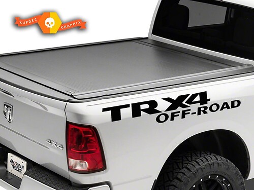 2X Dodge TRX 4 OFF ROAD AUFKLEBER RAM 1500 2500 Seitliche Grafik-Vinyl-Körperaufkleber