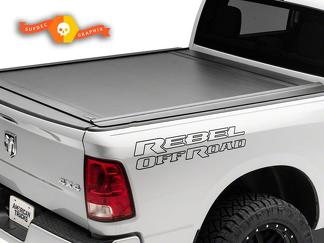 Dodge Ram Rebel Logo Side Outline Flare Truck Vinyl-Aufkleber Grafik Off-Road-Bett-Pickup