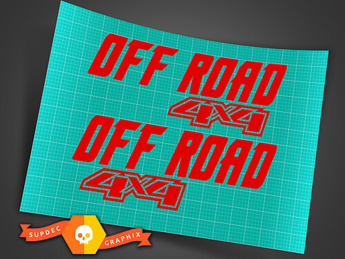 Offroad 4x4 Universeller Vinyl-Aufkleber