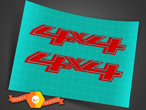 Rotes 4x4 4WD Logo Vinyl-Aufkleber für Ford Truck