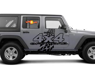 4X4 OFF-ROAD Schlammreifen Aufkleber Aufkleber passend für Nissan Titan Frontier Toyota Tacoma FJ Jeep